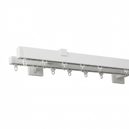 Двухрядный профильный карниз Design Quadro, (17*30 + 17*20 мм), белый, Arttex