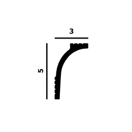 Карниз потолочный P148 Perfect Plus 50*30*2000 ударопрочный, белый