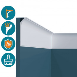 Карниз потолочный P209 Perfect Plus 130*33*2000 из ударопрочного полимера