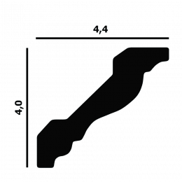 Плинтус потолочный P21 Perfect Plus 40*44*2000