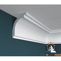 Плинтус потолочный P57 Perfect Plus 70*50*2000 ударопрочный, белый