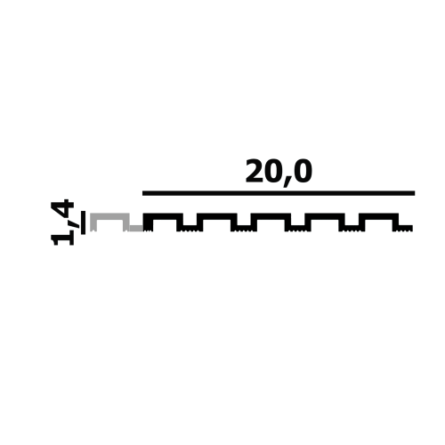 Молдинг - добор P132 для стеновой 3D панели Перфект Plus
