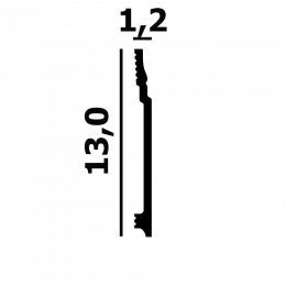 Плинтус напольный P117 Perfect Plus 13*1,2*200 см