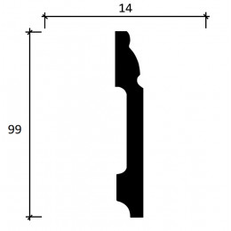 Плинтус Décor Dizayn DD15 под покраску 9,9*1,4*200 см