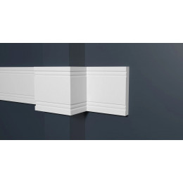 Молдинг для стены 150 A Décor-Dizayn 7,9*1,2*200 см, декоративный, белый под покраску