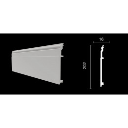 Плинтус Décor Dizayn DD726 под покраску 20,2*1,6*200 см
