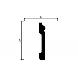 Плинтус Décor Dizayn DD005 под покраску 7,9*1,3*200 см