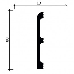 Плинтус Décor Dizayn 706-94 окрашенный, 8*1,3*240 см