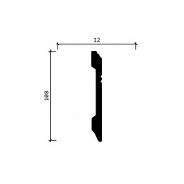 Плинтус Décor Dizayn DD105 под покраску 10,8*1,2*200 см