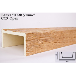 Балка потолочная СС3 Орех 9,5*19*200/300 полиуретановая под дерево