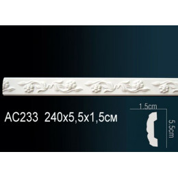Гибкий молдинг для стен AC204F Перфект полиуретановый