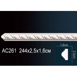 Гибкий молдинг для стен AC204F Перфект полиуретановый