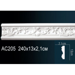 Молдинг из полиуретана Перфект AC205 широкий, с рисунком